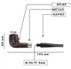 Люлька Anton Billiard Briar Sandblast Pipe 9mm Cognac - изображение 2