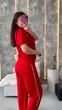 Женский костюм повседневный красный 40-42 р5026.417 - изображение 3