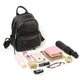 Женский кожаный рюкзак Tiding Bag TD-949134 черный 30х23х12 см городской для ежедневного использования. - изображение 6