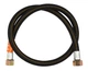 Шланг для газу 1/2" ВВ 100 см, гумовий, Thermo Alliance Standart SD091G100, чорний, без прокладок - изображение 1