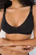 Бюстгальтер для годування бавовняний без кісточки 90B Мамин Дім чорний - зображення 3