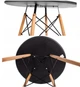 Стол обеденный Bonro B-957-800 черный круглый кухонный 80 см (125-76-41300024) - изображение 2