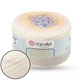 YarnArt Flowers Alpaca, №402 – полушерстяная пряжа 250 г / 940 м, альпака с акрилом, градиентное секционное окрашивание для палантинов, кардиганов - изображение 1