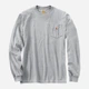 Лонгслів чоловічий Carhartt K126 HGY S Сірий (800070358368) - зображення 4