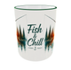 Чашка керамічна 330 мл Fish & Chill — вибір тих, хто вміє відпочивати | Подарунок чоловіку, кружка рибалці, стильна чашка(зелена ручка) - зображення 2