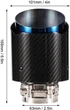Автомобильная прямая выхлопная труба akrapovic tp-ct 10 63-101 мм из углеродного волокна - изображение 3