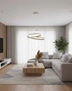 Підвісний світильник, люстра Goldlux 338167 Cashmere Twist LED 1x75W 4000K 10500Lm IP20 бежевий - зображення 2