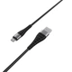 Кабель BOROFONE BX32 USB to Micro 2.4A, 1m, nylon, aluminum+TPE connectors, Black - изображение 1