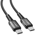 Кабель ACEFAST C1-03 Type-C to Type-C 3A, 1.2m, nylon, aluminum connectors, Black - изображение 1