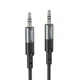 Аудіокабель HOCO UPA23 3.5mm male to 3.5mm male, nylon braid, 1m Metal Gray - изображение 1
