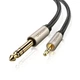 Аудіокабель UGREEN AV127 3.5mm to 6.35mm TRS Stereo Audio Cable 1m Gray - зображення 1