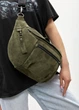 Женская сумка бананка Sambag DistrictDart оливковая 38×21 см (80460419) - изображение 4