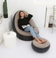 Надувное садовое кресло с пуфиком Air Sofa Comfort zd-33223, велюр, 76*130 см - изображение 1
