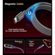 Магнитный кабель для передачи данных Choetech USB-C M-M PD 60W LED-дисплей 1.2м Gray (XCC-1067-GY) - изображение 9