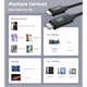 Кабель для передачи данных Choetech USB-C 2.0 M-M 480 Mbps PD 100W LED-дисплей 1.8м Black (XCC-1063) - изображение 6