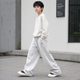 Спортивные штаны baggy XIN.QD для мальчика широкие 10-15 лет,Серый, 140 - изображение 4