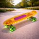 Пенни борд Fish Skateboard Original Orange музыкальная и светящаяся дека - изображение 1