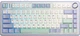 Клавіатура ігрова бездротова Aula F75 Bluetooth та 2.4G, USB, механічна Greywood V3, Hot Swap, PBT кейкапи, біла - зображення 1