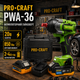 Акумуляторний гайковерт Procraft PWA 36 20В 850 Нм ударний безщітковий гайковерт 2 АКБ 4А год з кейсом для ремонту і роботи - зображення 1