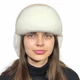 Шапка норковая Меховой Стиль Комбинированная Ушанка 54-60 Пудровый (058/B) - изображение 8