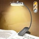 Акумуляторна гнучка обертова Лампа на прищіпці з таймером Glocusent A24 Rotatable Book Light book light для читання в ліжку дворядна конструкція з 22 світлодіодами |2700/3400/6000K, 100h, 1000mah| Сірий - зображення 5