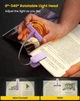 Акумуляторна гнучка обертова Лампа на прищіпці з таймером Glocusent A24 Rotatable Book Light book light для читання в ліжку дворядна конструкція з 22 світлодіодами |2700/3400/6000K, 100h, 1000mah| Фіолетовий - зображення 14