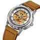 Годинник наручний Skmei M035LSILTBN Silver-Light Brown Leather - зображення 2