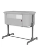 Детская приставная кроватка с матрасом на колесиках CARRELLO Luna CRL-16501 Carbon Grey с рождения - изображение 1