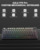 Бездротова механічна клавіатура AULA F75 Black RGB — 75%, Hot-Swap, Bluetooth/2.4GHz/Type-C, Gasket Mount, Бічне гравіювання - зображення 4