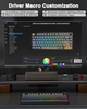 Бездротова механічна клавіатура AULA F75 Black RGB — 75%, Hot-Swap, Bluetooth/2.4GHz/Type-C, Gasket Mount, Бічне гравіювання - зображення 8