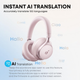 Наушники Anker Soundcore Space One Rose — Беспроводные Bluetooth Hi-Res, адаптивное шумоподавление ANC, LDAC, 55 ч работы - изображение 6