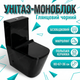 Унитаз Insana 67х36х80см моноблок безободковый для дома гостиницы офиса монолитный компакт дюропласт микролифт - изображение 1