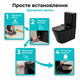 Унитаз Insana 67х36х80см моноблок безободковый для дома гостиницы офиса монолитный компакт дюропласт микролифт - изображение 8