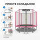 Батут детский Atleto 183см с лестницей до 50кг круглый с сеткой для двора сада дачи высота 206см розовый - изображение 8