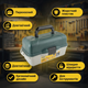 Ящик для инструментов Mastertool 400х205х190мм пластиковый с органайзером 16 дюймов для авто гаража дома - изображение 2