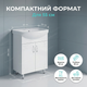 Тумба Vivia Classic под умывальник 77х39х55см белая две двери для ванной комнаты дома отеля ДСП влагостойкая - изображение 6