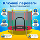 Батут детский с сеткой Atleto 140см игровой круглый высота 122см для детей двора дома дачи до 60кг красный - изображение 2