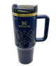 Термос термокружка Stanley Quencher H2.0 Tumbler из нержавеющей стали Royal Blue Gold 1,18 л KT7001972 - изображение 4