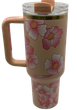 Термос термокружка Stanley Quencher H2.0 Tumbler из нержавеющей стали 1,18 л Peach Flower Barbie KT7001984 - изображение 6
