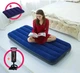 Надувной одноместный матрас Intex 64757 + насос и подушка, размер 99 x 191 x 25 cм, для сна, отдыха на море, природе кемпинга, сохраняет форму, с флокированным покрытием, темно-синий - изображение 4