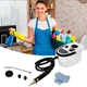 Пароочиститель ручной отпариватель для дезинфекции, Steam Cleaner для дома с насадками для глубокой очистки и стерилизации поверхностей 2500 Вт, портативный, белый - изображение 9