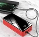 Потужний повербанк з ліхтариком та LED-дисплеєм 50000 mAh (2xUSB, microUSB, Type-C), універсальна мобільна батарея, червона - зображення 8