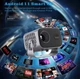 Портативний смарт-проектор V8 з підтримкою 4K на Android 11, з Wi-Fi 2.4G/5G та Bluetooth 5.0, Домашній смарт-проектор для телефону, підтримка YouTube, Netflix, браузер, ігри, чорний - зображення 7