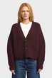 Жіночий бордовий шерстяний кардиган Cable G-Star RAW S D27729, D770 - зображення 1