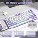 Ігрова клавітура Attack shark X820 Ultra White-purple з дисплеєм, ENG + UA, 75%, 4000mAh, Hot-Swap, RGB, 2.4GHz/Bluetooth/USB - изображение 10