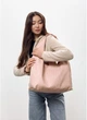 Женская сумка Хобо из структурированной экокожи со съемным кошельком SAMBAG Пудровый (54430341637) - изображение 2