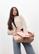 Женская сумка Хобо из структурированной экокожи со съемным кошельком SAMBAG Пудровый (54430341637) - изображение 11