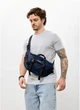 Велика чоловіча тканинна поясна сумка бананка SAMBAG Синій (5490038721) - зображення 4