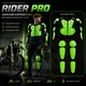 Защитная экипировка RIDER PRO для детей и подростков, комплект защиты груди, спины, плеч, локтей, коленей и голени для велосипеда, роликов, самоката, эндуро и ATV (зеленый) - изображение 1