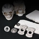 Антистрес Mini EDC Scull Toy 3 в 1 Спіннер, Магнітний Слайдер, Клікер колір Срібло (01812) - зображення 5